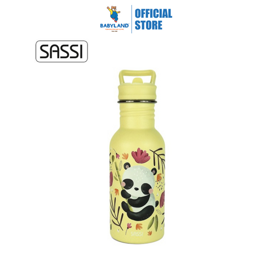 Sassi Stainless Steel Bottle 500ml - Panda
