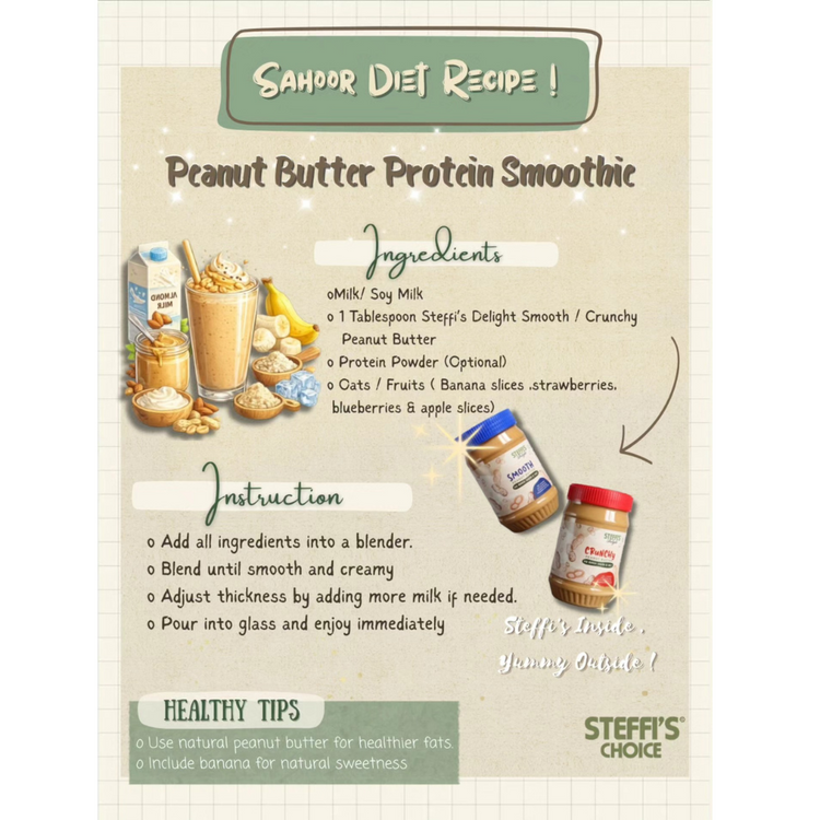 Steffi's Smooth Peanut Butter 453g - Halal