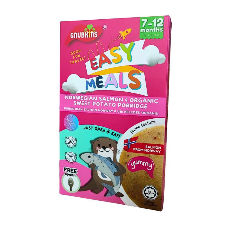 Little Baby Grains Easy Meals - Norwegian Salmon & Organic Sweet Potato Porridge (7-12m)