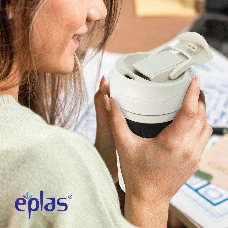 EE JIA Eplas Dual Use Lid Vacuum Mug 450ml (EVD-450) (Random Colour)