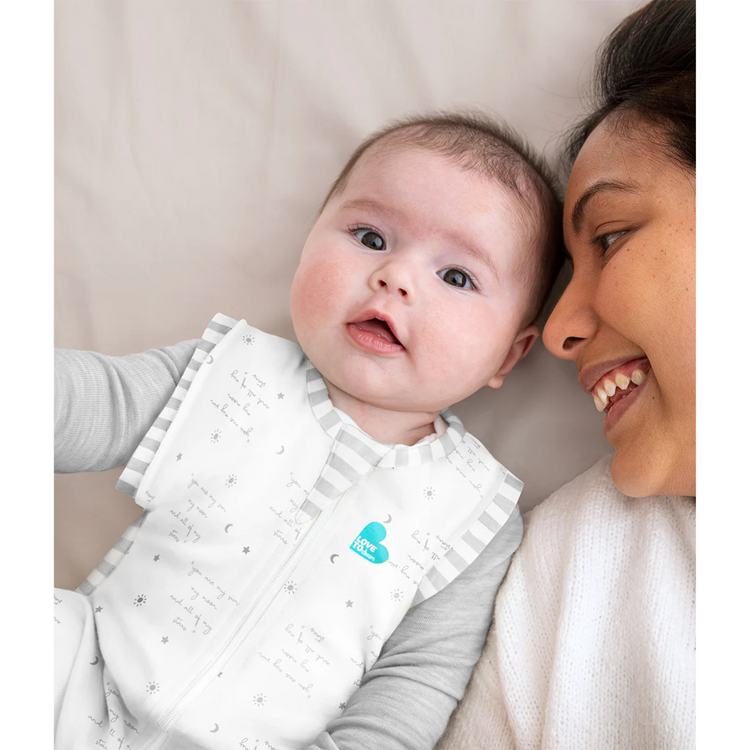 Love To Dream Stage2 Swaddle Up Transition Bag Stretch Cotton 0.2 TOG - Lite White
