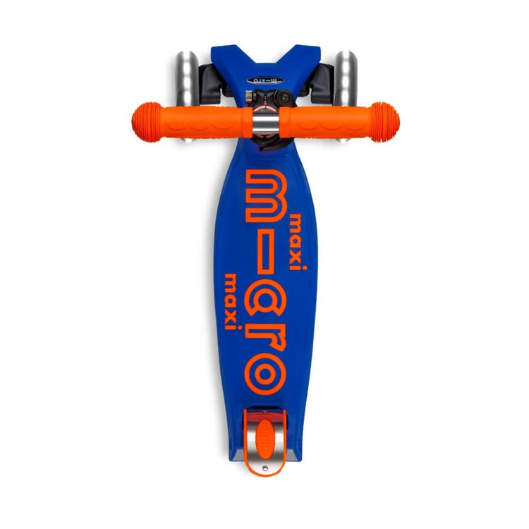 Micro 227 Maxi Deluxe Foldable Neon LED Scooter - Blaze Orange (5-12 Years)