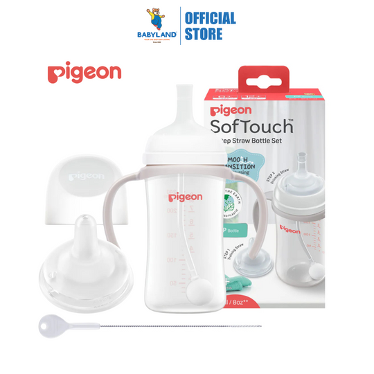 Pigeon Softouch BPP Step Up Straw Bottle Set (6m+)