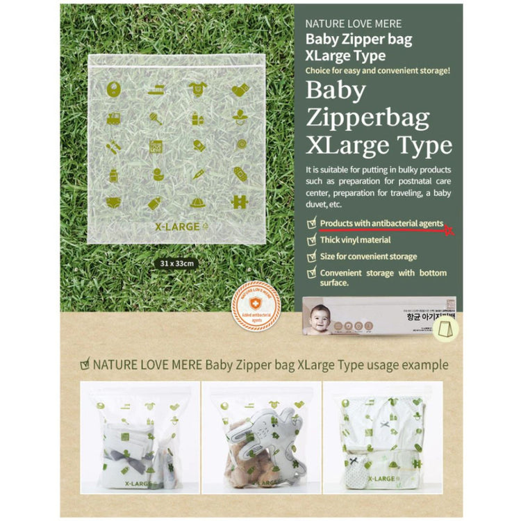 NATURE LOVE MERE Baby Zipper Bags | Bag Travel | Food Storage Zipperbag