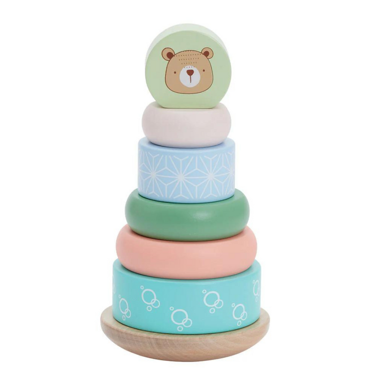 Bubble Wooden Bear Stacking Rings (12m+)