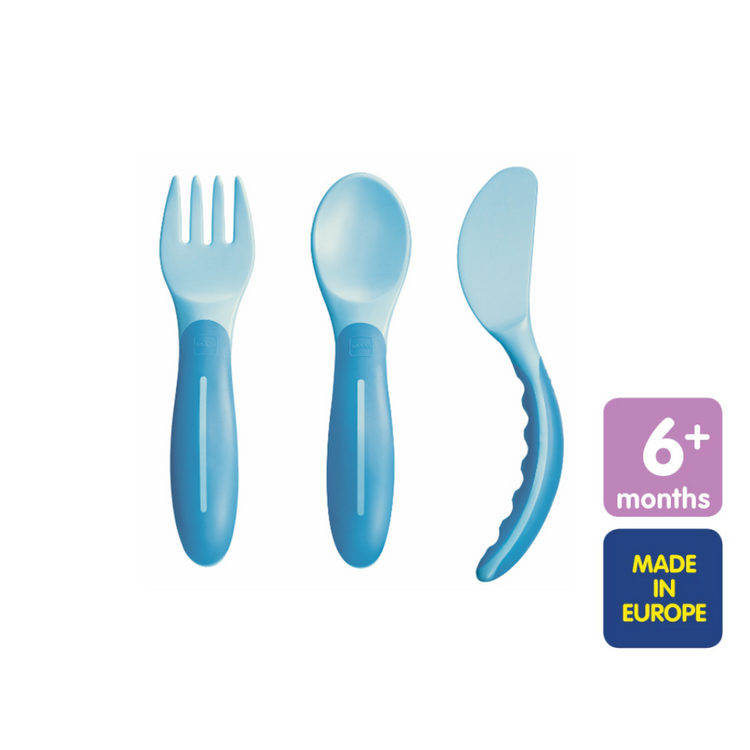 MAM Baby’s Cutlery set (3pcs) For Baby’s First Stages of Self Feeding