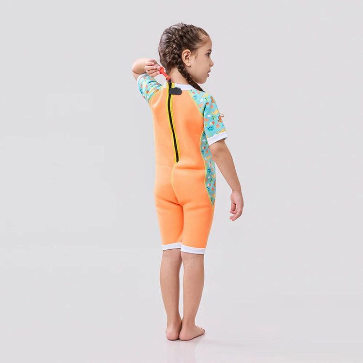 Cheekaaboo Warmiebabes Thermal Swimsuit UPF50+ - Orange Dino