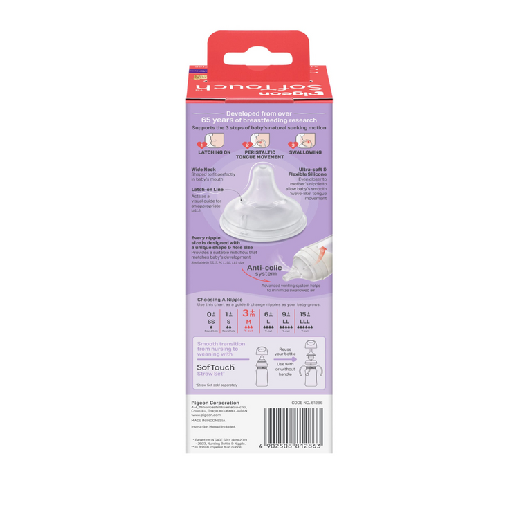 Pigeon SofTouch BPP Nursing Bottle T-Ester 240ml Elephant