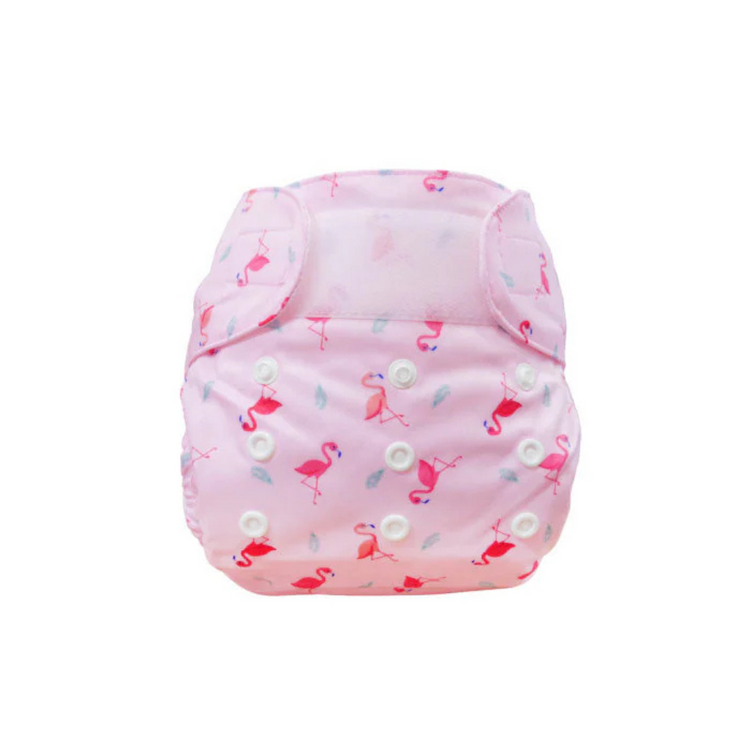 Cheekaaboo Reusable Swim Diaper - Flamingo (Free Size) for 6 - 36 Months