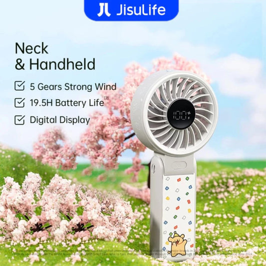 [JisuLife x Maltese] JisuLife Handheld Fan Life7 (5000mAh) - Grey Maltese Puppy | Limited Edition