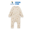 Purebaby Organic Printed Zip Growsuit Bunny Print 3-6m