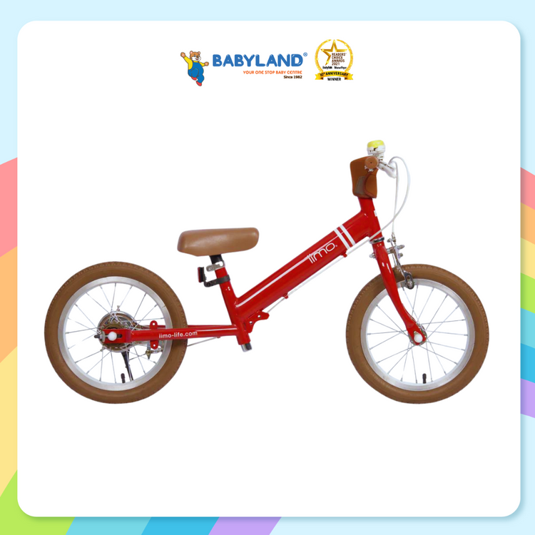 Iimo 2-in-1 Balance Bike 14" (Balance Bike to Pedal Bike) (Red)