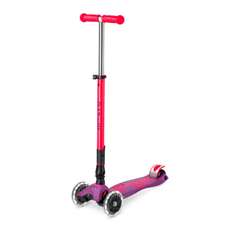 Micro 228 Maxi Deluxe Foldable Neon LED - Ultra Pink For Kids Age 5-12 Years