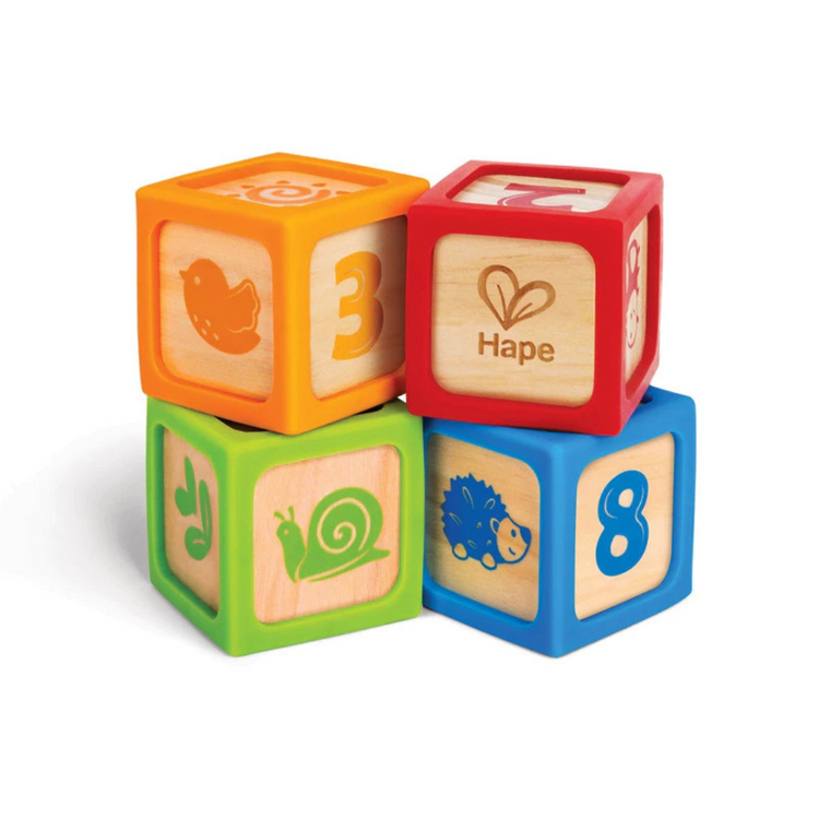 Hape 0132 Smart Start Blocks (4Pcs) Suitable For Age 6+ Months