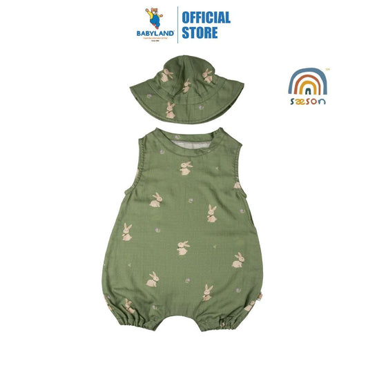 Saeson TENCEL Basic Jumpsuit Set - Pine Green Hare