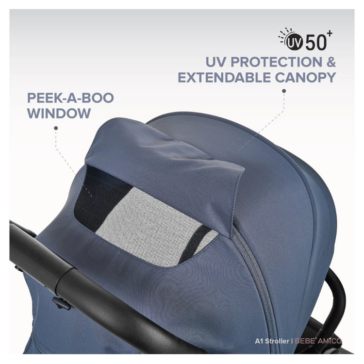 [New Launch] Chicco Bebe Amico Compact & convenience Auto-Folding Stroller A1 - New Born to 22kg