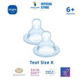MAM TEAT X (6+ Months) (Pack of 2) SkinSoft Silicone Nipples for Baby Bottles