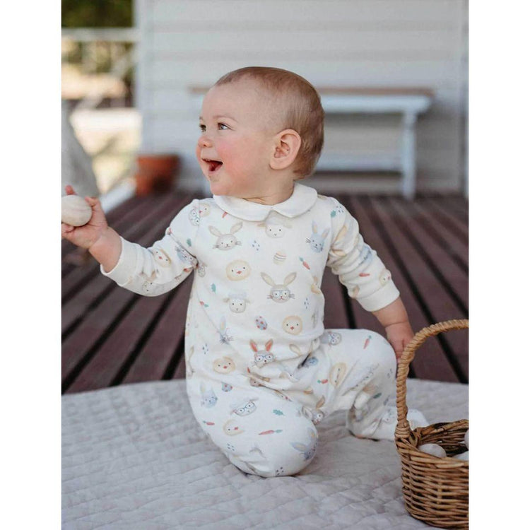 Purebaby Organic Hoppity Pring Thick Growsuit