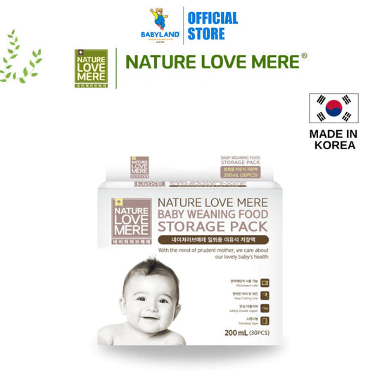 NATURE LOVE MERE Baby Weaning Food Storage Pack 200ml (30Pcs)