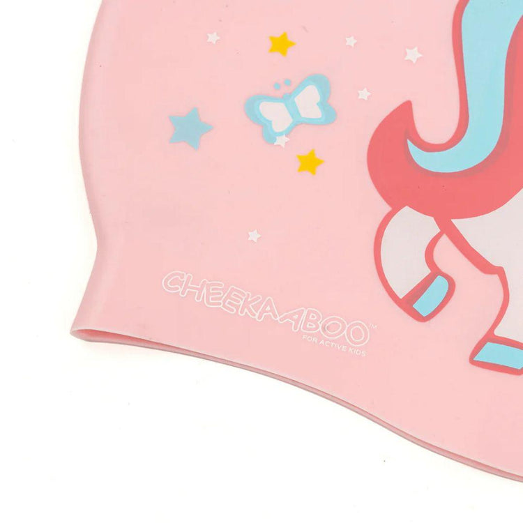 Cheekaaboo Silicone Waterproof Swim Cap - Happy Unicorn (2 - 8 years)