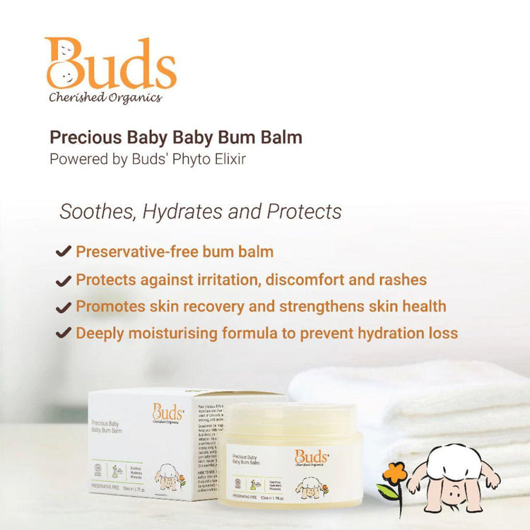 Buds Organics BCO Precious Baby Bum Balm 50ml NEW