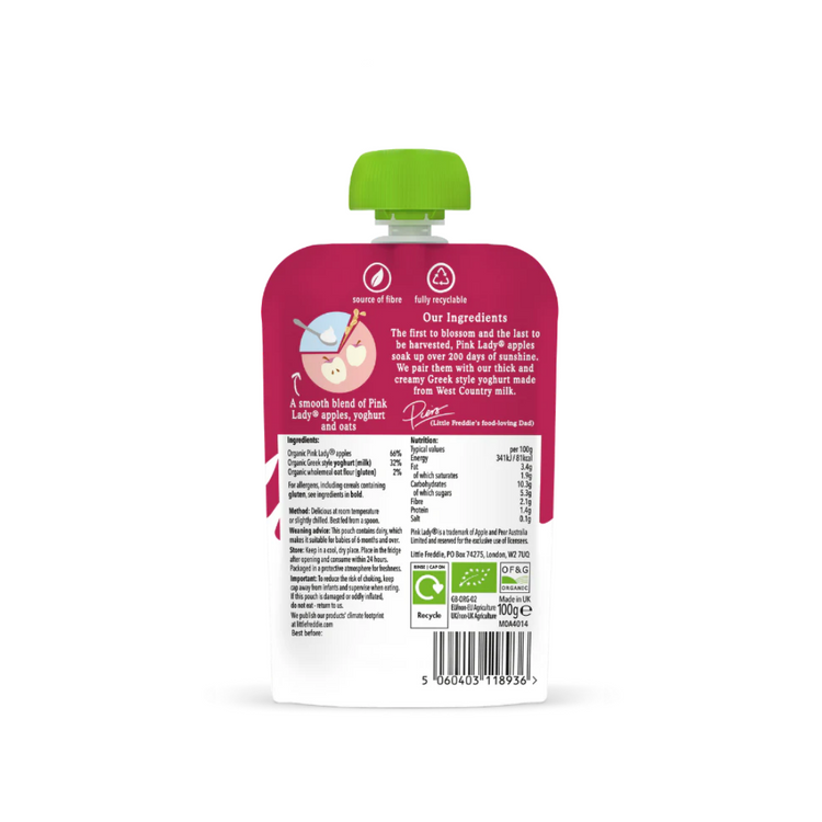 Little Freddie Organic Fruits Pouches (6m+) (90g-100g) - Puree