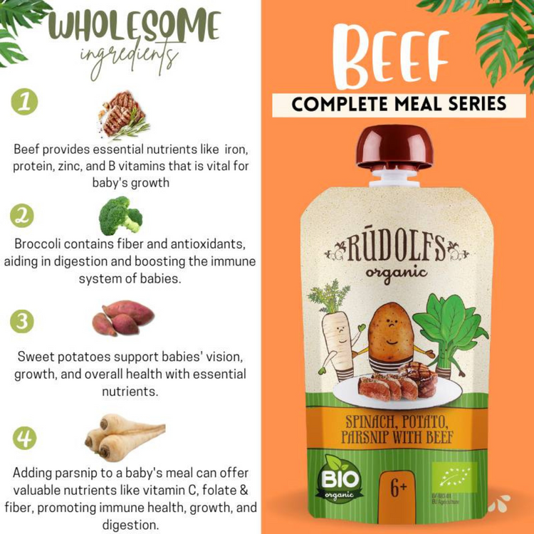 [Halal] Rudolfs Organic Premium Baby Ready Meals in Pouches (suitable: 6m+ -- 8m+)