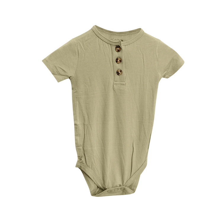 Snuggle Shield® Bamboo Short Sleeve 3 Button Onesie