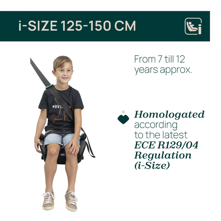 Chicco Quasar Fix With Isofix Booster Seat - Obsidian | From 125 till 150cm