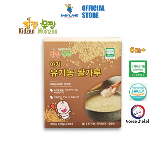 KidzanMomzan Organic Baby Rice Flour 200g (10x 20g)