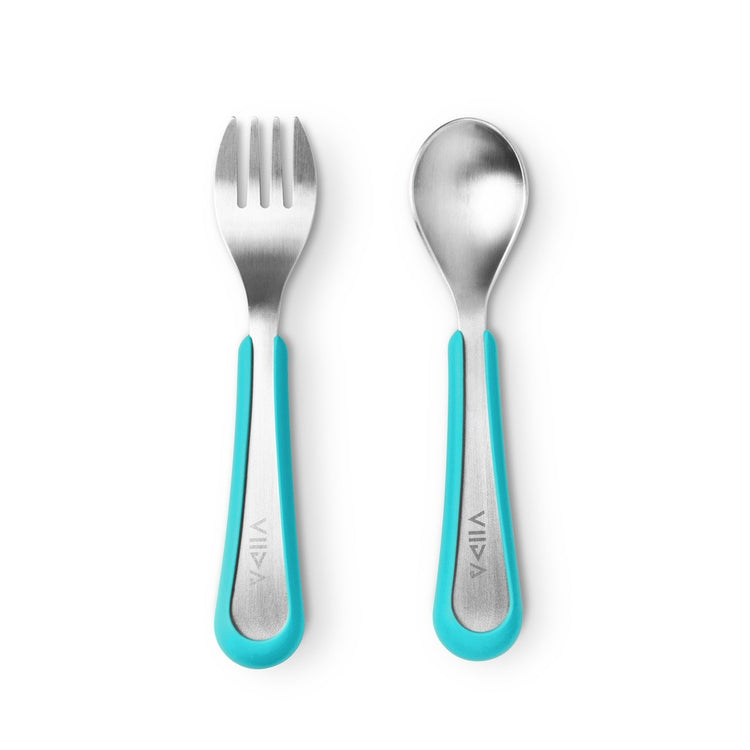 Viida Souffle Antibacterial Stainless Steel Fork & Spoon (L)