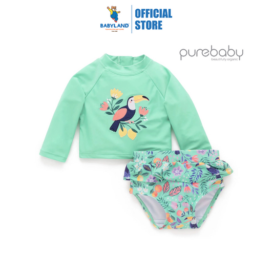 Purebaby Organic Toucan Long Sleeve Rashie Set