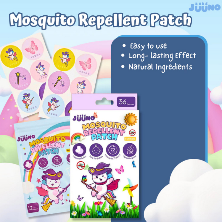 Juuno Mosquito Repellent Patch (Box of 36's) [100% Natural/Safe For Babies & Kids]