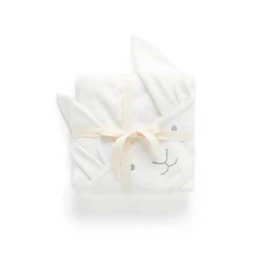 Purebaby Organic Hooded Towel - Vanilla Bunny