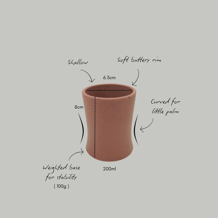 Mils and Key Speckled Weighted Cup - 8x6.3cm