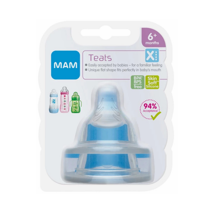 MAM Teats SkinSoft Silicone Nipples for Baby Bottles (2pcs)