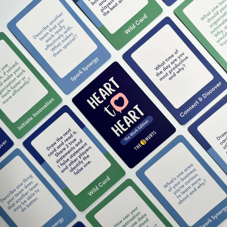 The Nurts Heart-To-Heart The Work Edition Cards | Cards for Team Building | Suitable for Working Professionals |Ice Breaking Game