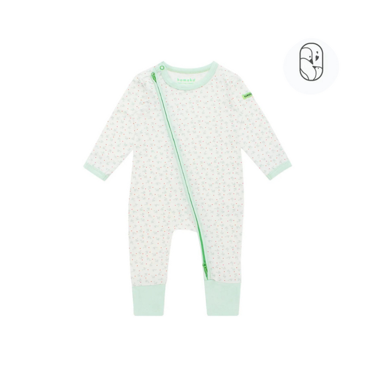 Hamako Tencel Baby Kids Zip Suit (0-3M)