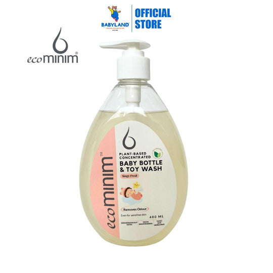 Ecominim Plant Based Concentrated Baby Bottle & Toy Wash – Tangy Fresh 480ml