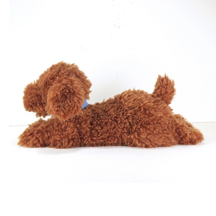 Sunlemon 3032 Brown - Lying Dog Stuffed Toy S Poodle