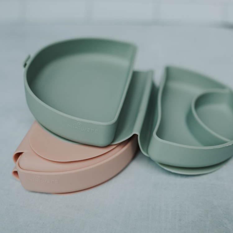 Miniware Silifold (Foldable Silicone Plate): Compact Children's Portable Plate