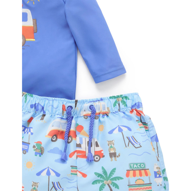 Purebaby Organic Cancun Board Short & Rashie Set