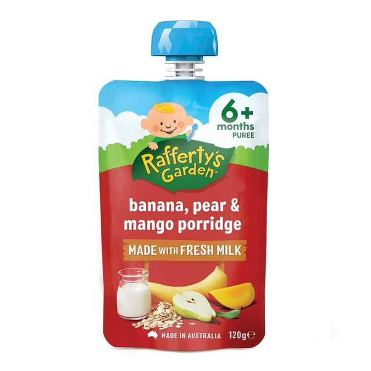 Rafferty's Garden Baby Food Pouches 120g 6m+/8m+ Made In Australia