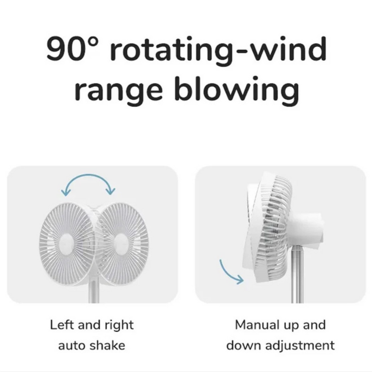 JisuLife Oscillating Desk Upgraded Version Expandable Fan FA13P (8000mAh)