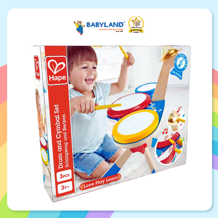 Hape Drum and Cymbal Set (3y+)