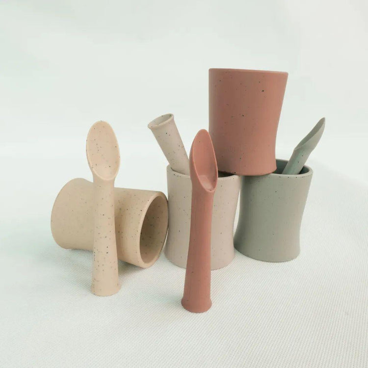 Mils and Key Speckled Weighted Cup - 8x6.3cm