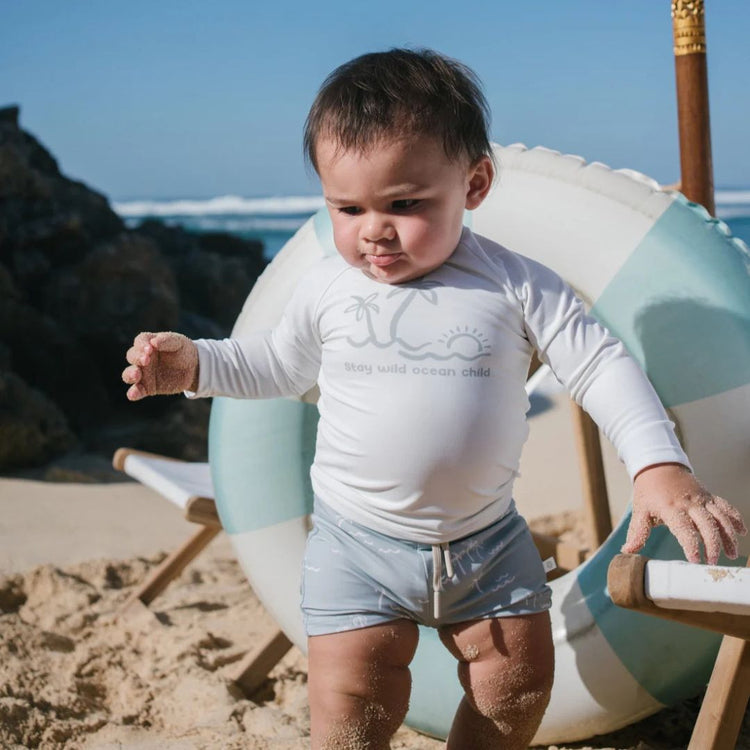 Joey & Mom Kids UPF50+ Swimwear Coastal Collection | Sun Protection Baby & Toddler Swimsuit for Boys & Girls