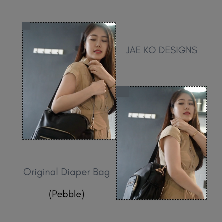 Jae Ko Original Diaper Bag - Pebble (Black)