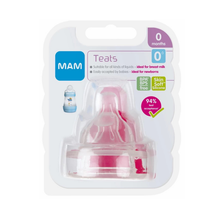 MAM Teats SkinSoft Silicone Nipples for Baby Bottles (2pcs)