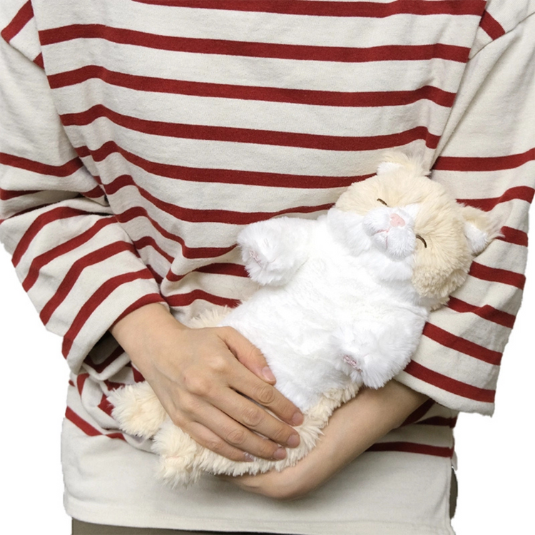 Sunlemon 1383 Cream - Lying Cat Sleeping Face Stuffed Toy S